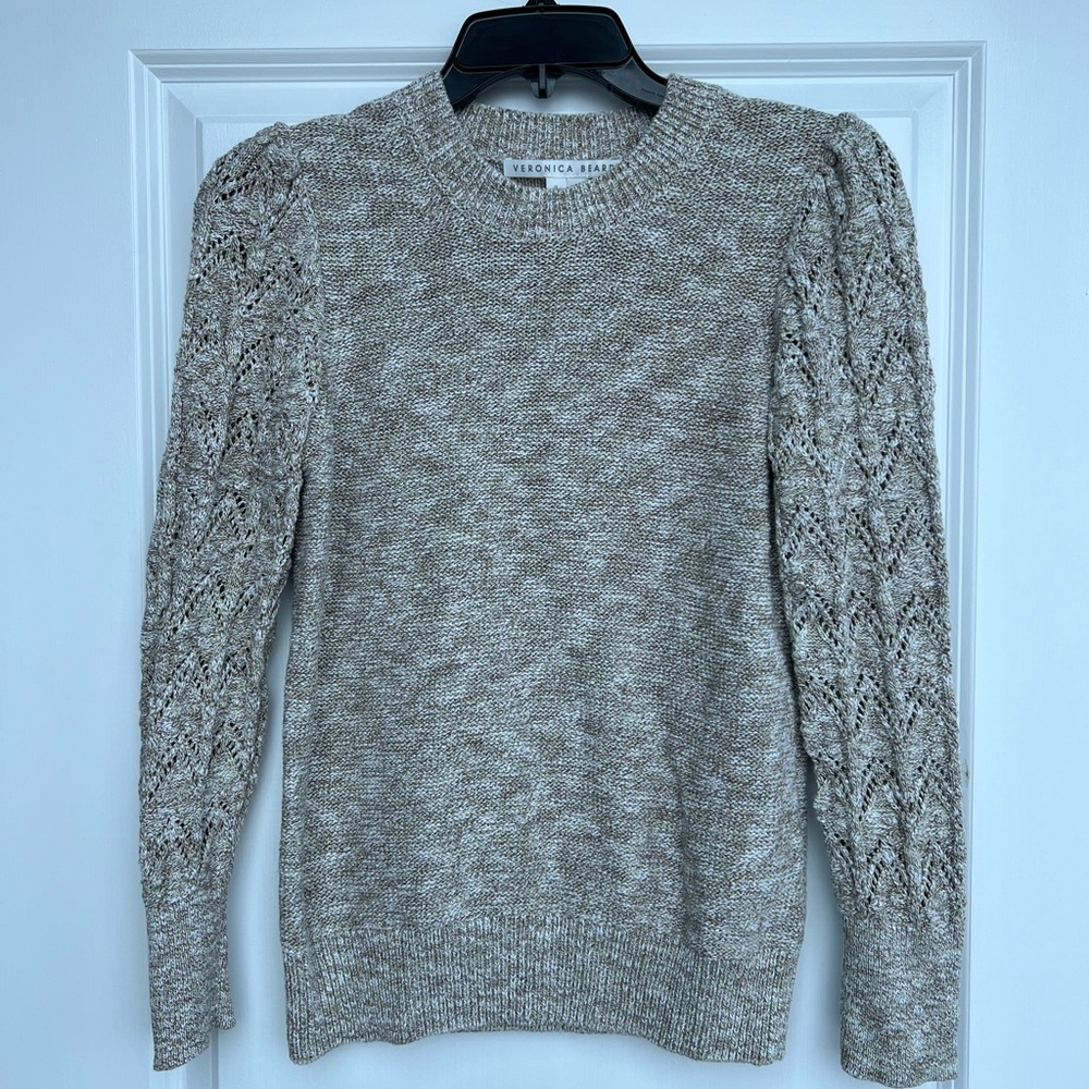 Veronica Beard Women's Metto Pointelle Stitch Cotton Sweater